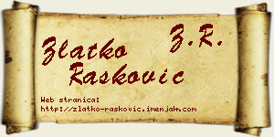 Zlatko Rašković vizit kartica